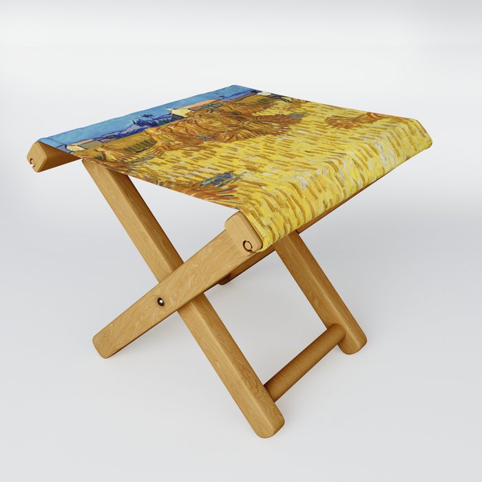 Vincent van Gogh "Corn Harvest in Provence" Folding Stool