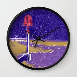 Seaview Fire Beacon in Purple Wall Clock
