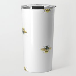 Bumblebee Art - Watercolor Bumblebee Art Travel Mug