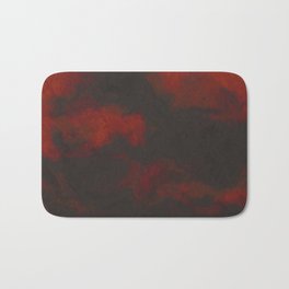 Black and Liquid Red Bath Mat