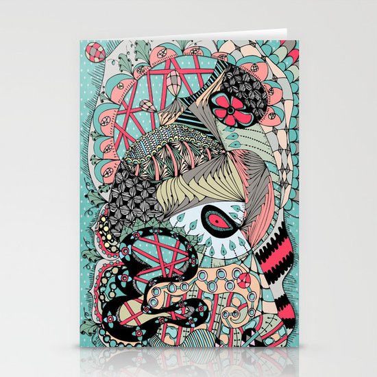 The eye looking flower Stationery Cards