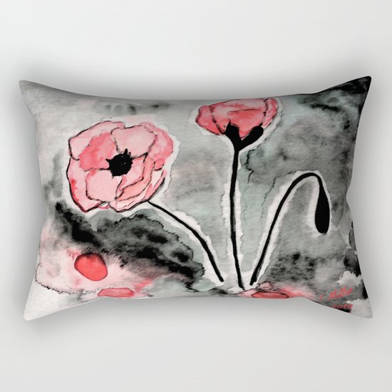 Poppies Rectangular Pillow