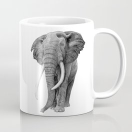 Bull elephant - Drawing in pencil Coffee Mug