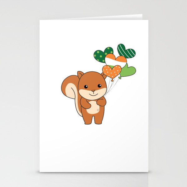 Squirrel Ireland Balloons Cute Animals Happiness Stationery Cards