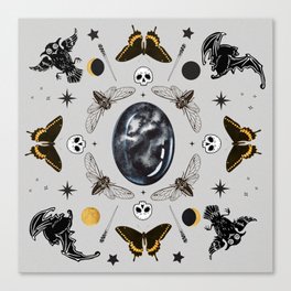 Spooky Halloween Mandala Canvas Print