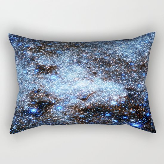gAlaxY : Blue Sparkle Stars Rectangular Pillow