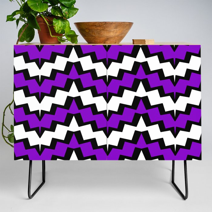 Abstract geometric pattern - purple. Credenza