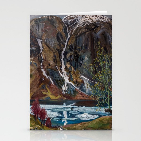 Spring and Ice Thaw under Barren Mountain by Nikolai Astrup Stationery Cards