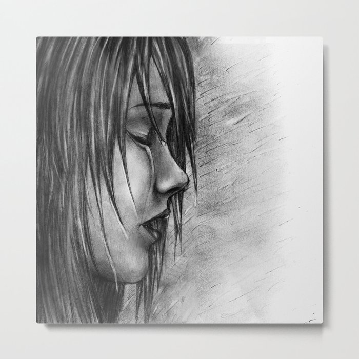 Never Let Them See You Cry Metal Print