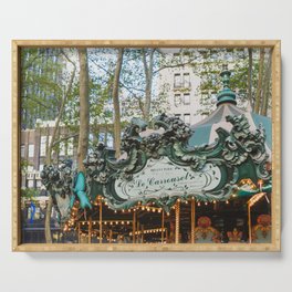 Bryant Park Carousel - New York Photography Serving Tray