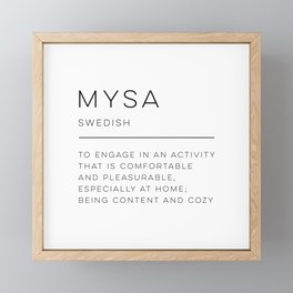 Mysa Definition Framed Mini Art Print