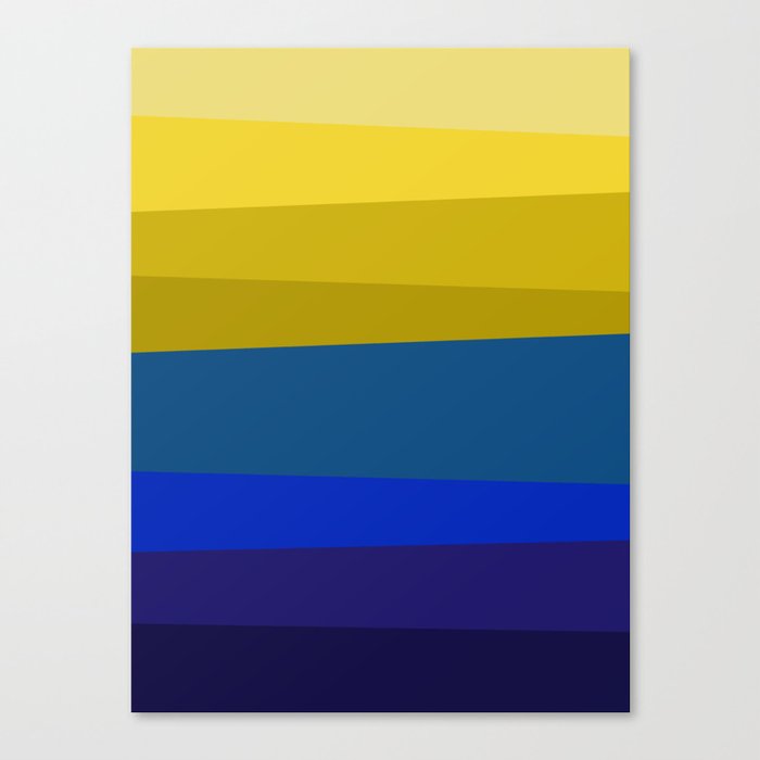 Blues and golds Canvas Print