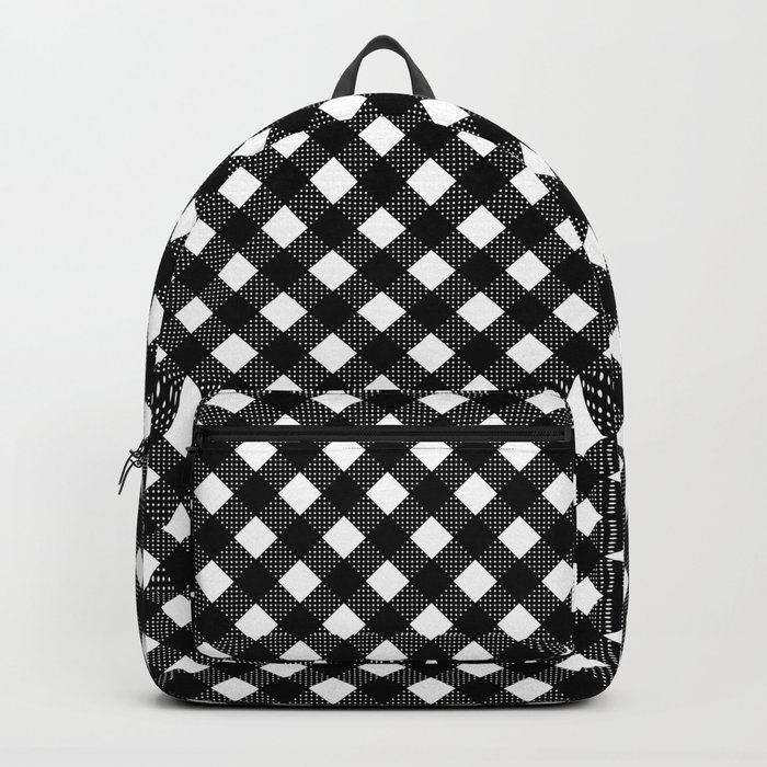 Classic Gingham Black and White - 16 Backpack