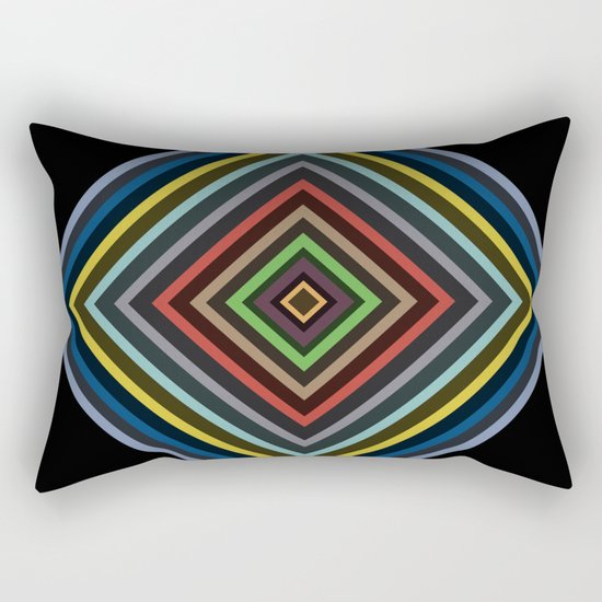 Colorful Geometric Pattern VI Rectangular Pillow