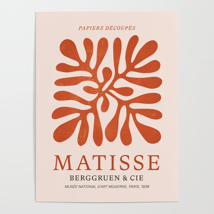 Nature Leaf Cutouts III: Terracotta Edition | Mid-Century Henri Matisse Series Poster