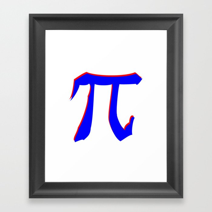 Constant Pi Symbol Framed Art Print