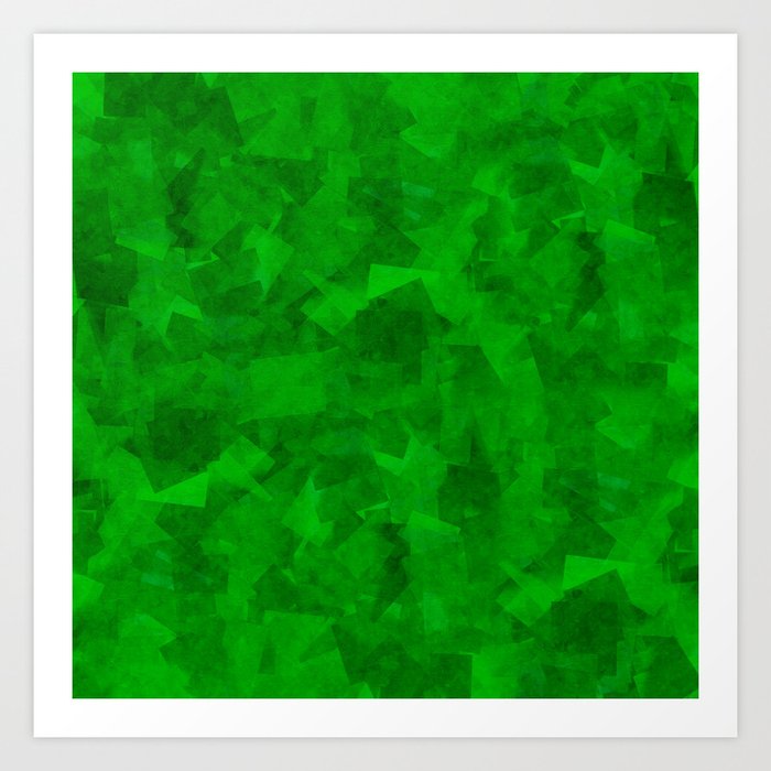 Emerald Fragments Art Print