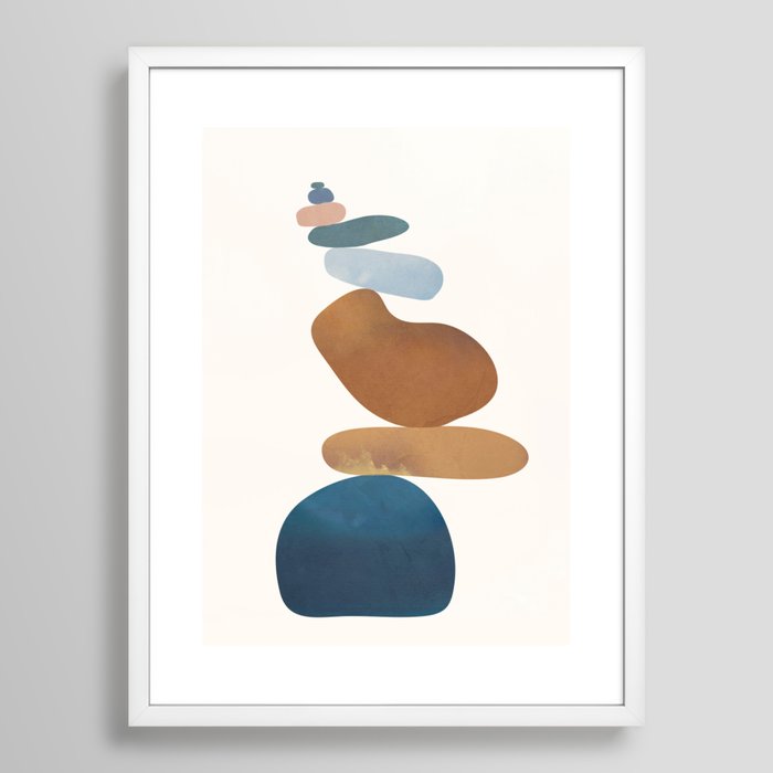 Balancing Stones 30 Framed Art Print