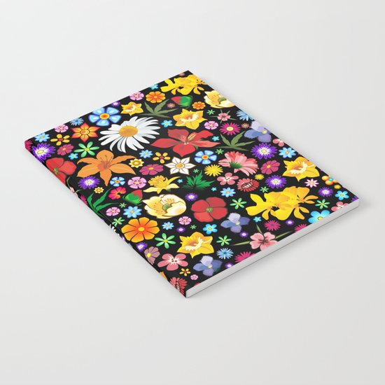 Spring Flowers Pattern Notebook