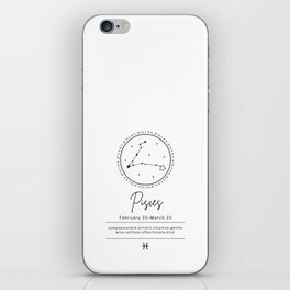 Pisces | B&W Zodiac iPhone Skin