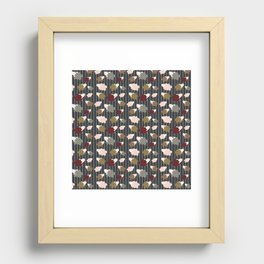 Cute Sheep seamless pattern Recessed Framed Print