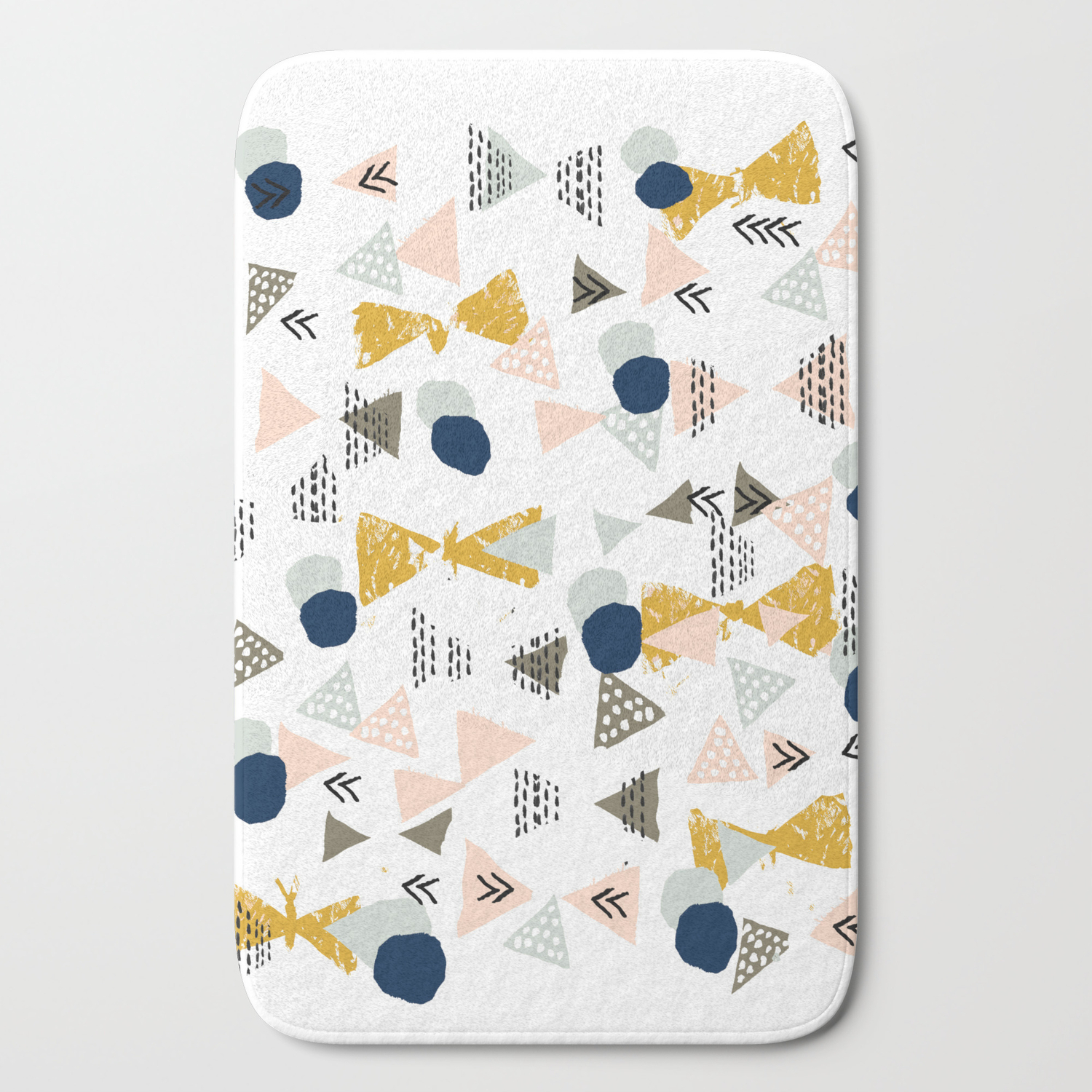 Minimal Modern Color Palette Navy Gold Abstract Art Painted Dots