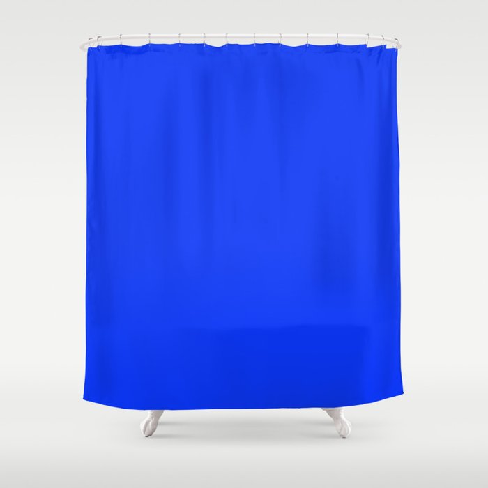 NOW GLOWING BLUE SOLID COLOR Shower Curtain