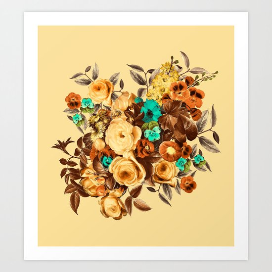 Watercolor Floral Pattern Art Print