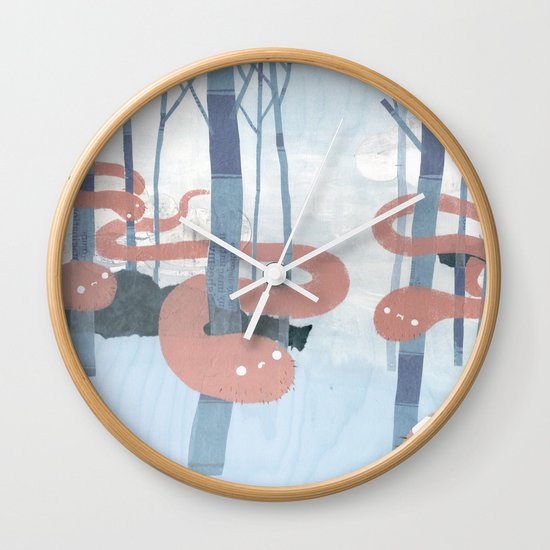 Snakes in the Forest Wall Clock
