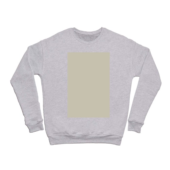 Neutral Light Grayish Tan Solid Color PPG Skipping Stone PPG1027-2 - All One Single Shade Hue Colour Crewneck Sweatshirt