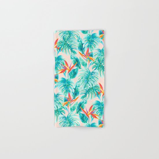 Tropical Paradise Pale Peach Hand & Bath Towel