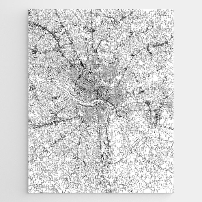 Richmond White Map Jigsaw Puzzle