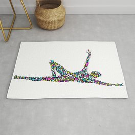 Stained Glass Ballet Area & Throw Rug