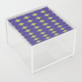 Retro Round Pattern - Purple Green Acrylic Box