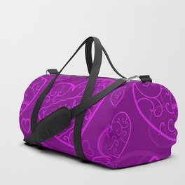 Purple Love Heart Collection Duffle Bag