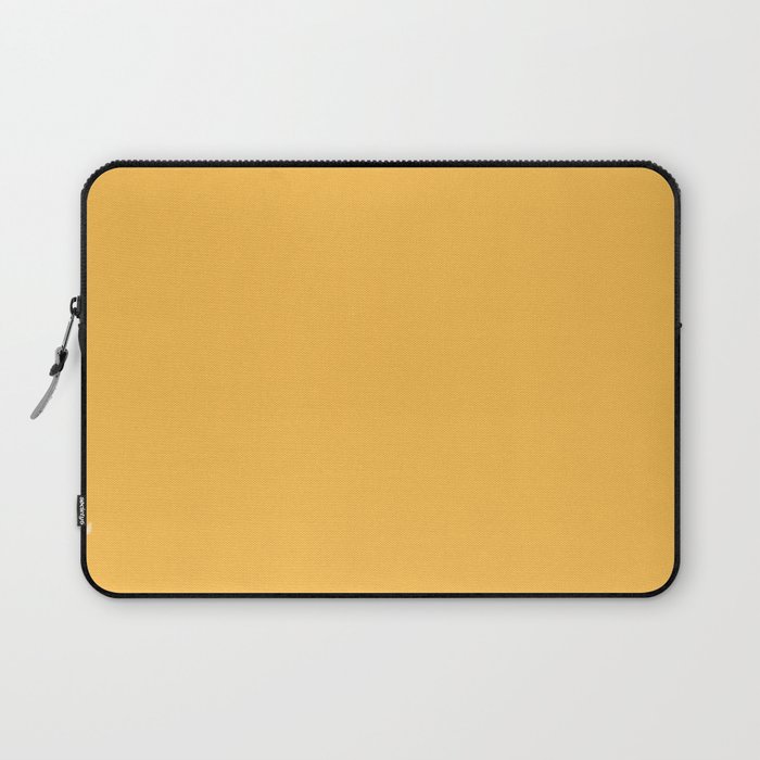 Daffodil pure bright sunny yellow pastel solid color modern abstract pattern  Laptop Sleeve