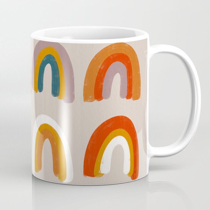 Rainbow Paint Rolls – Retro Coffee Mug