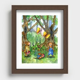 A Village in the Forest Recessed Framed Print