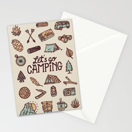 Lets Go Camping Stationery Cards
