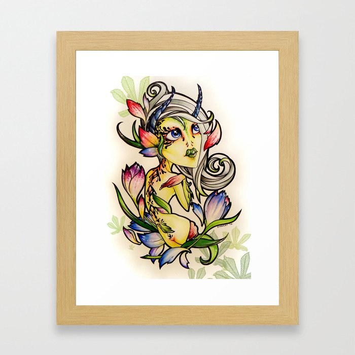 Dark Tulip Fairy Framed Art Print By Danieljimbert Society6 Dark Tulip Fairy Framed Art Print
