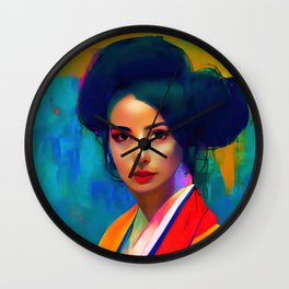 Geisha, Portrait Wall Clock