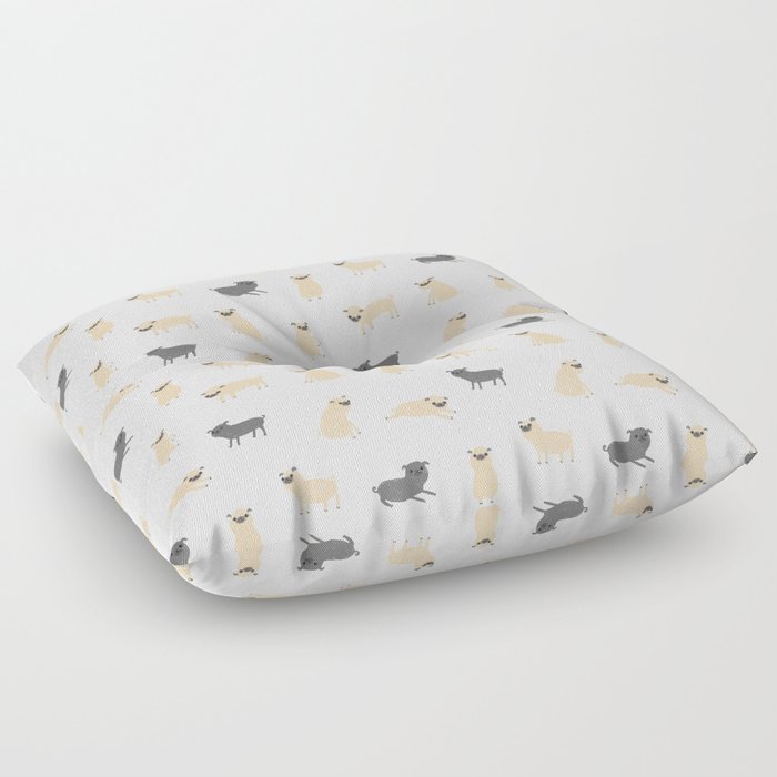 Pug Pattern Floor Pillow