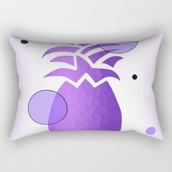 Purple Whimsical Pineapple Rectangular Pillow