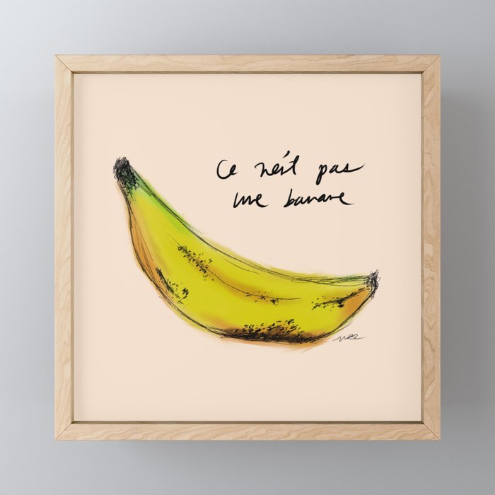 This is Not A Banana Framed Mini Art Print
