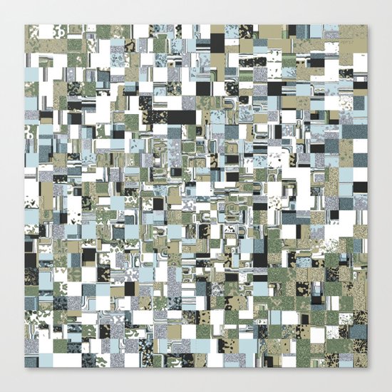 Geometric Grid of Textures Canvas Print