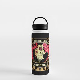 Mexican Lottery La Catrina Muertos Day Of Dead Water Bottle