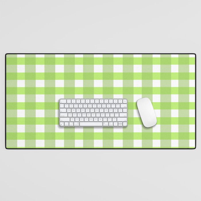 Gingham: Lemon Lime Desk Mat