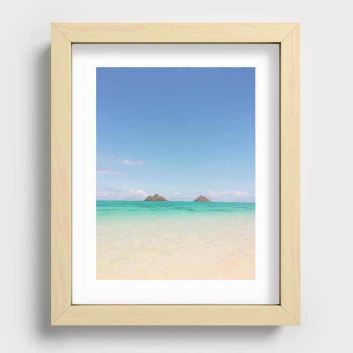 Secret Beach Views to Lanikai Recessed Framed Print