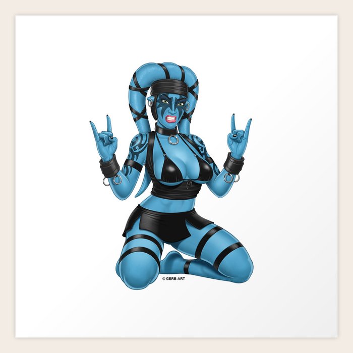 Badass Twi Lek Art Print By Gerbart Society6