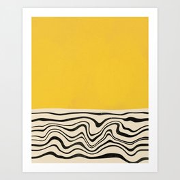 Wavy Lines - Minimalist Abstract Mid-Century Modern Art Print